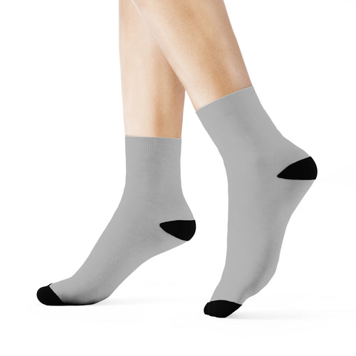 3/4 Crew Socks - Light Grey