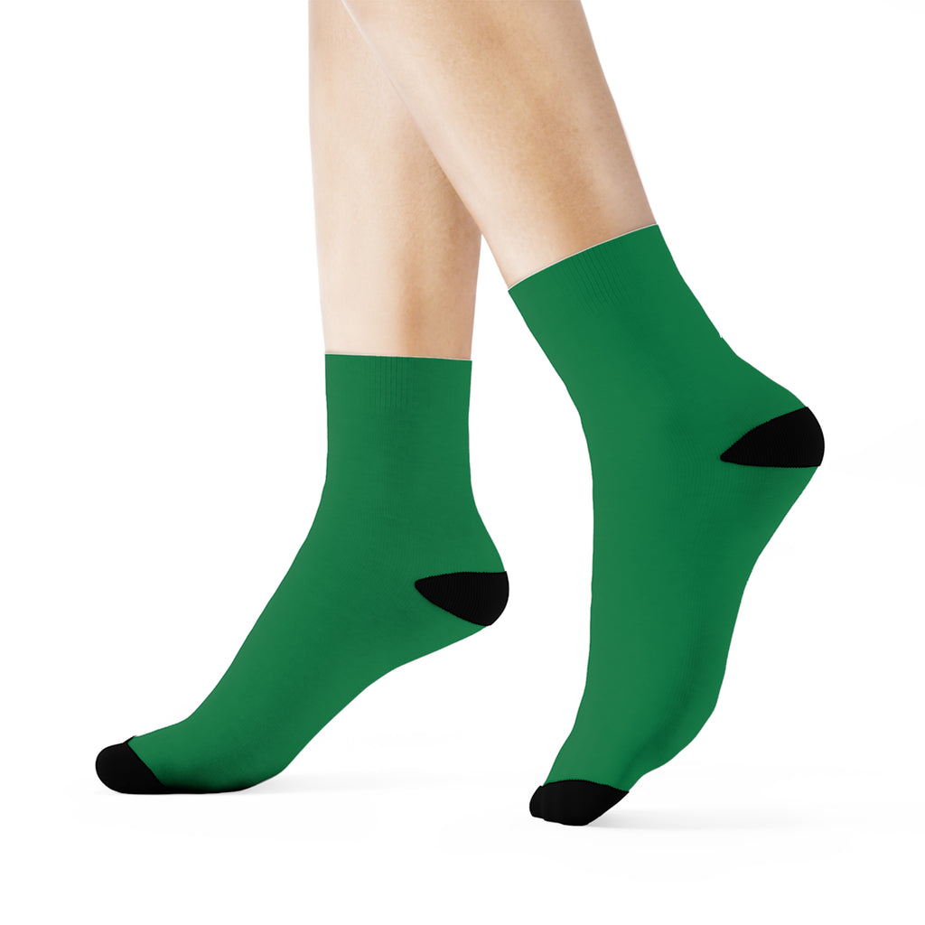 3/4 Crew Socks - Dark Green