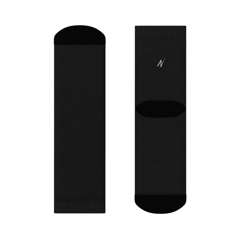 3/4 Crew Socks - Black