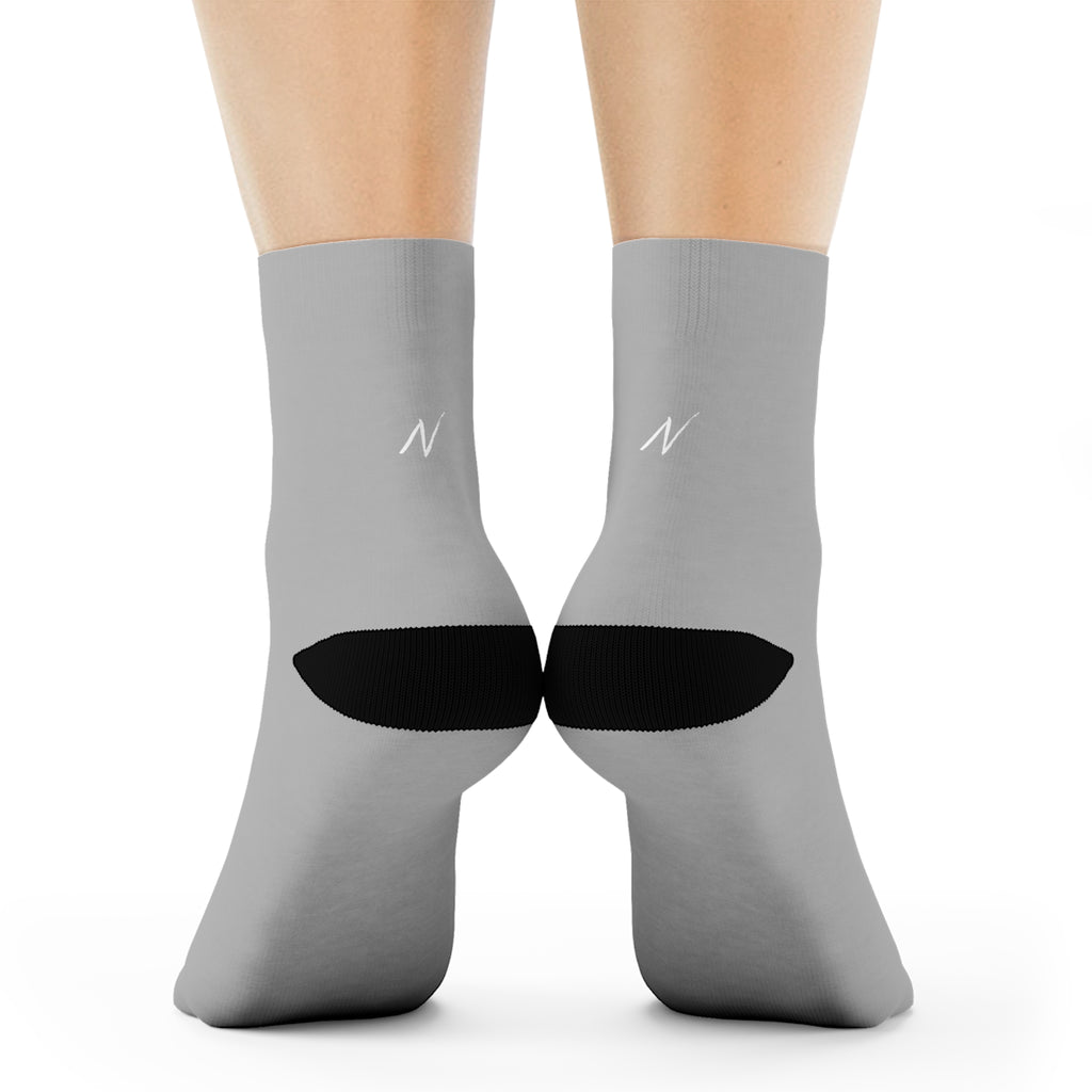 3/4 Crew Socks - Light Grey
