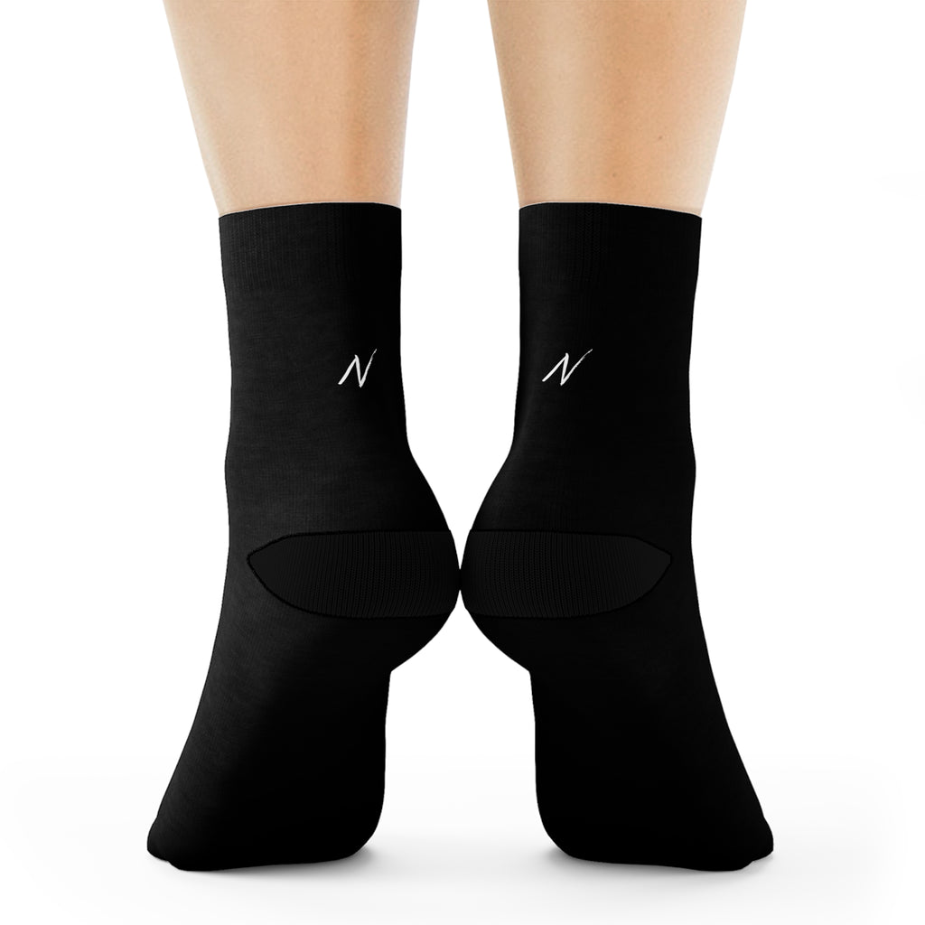 3/4 Crew Socks - Black