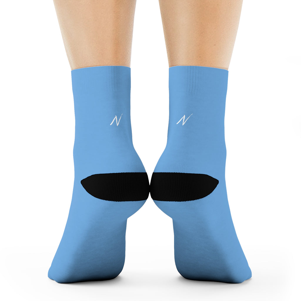 3/4 Crew Socks - Light Blue