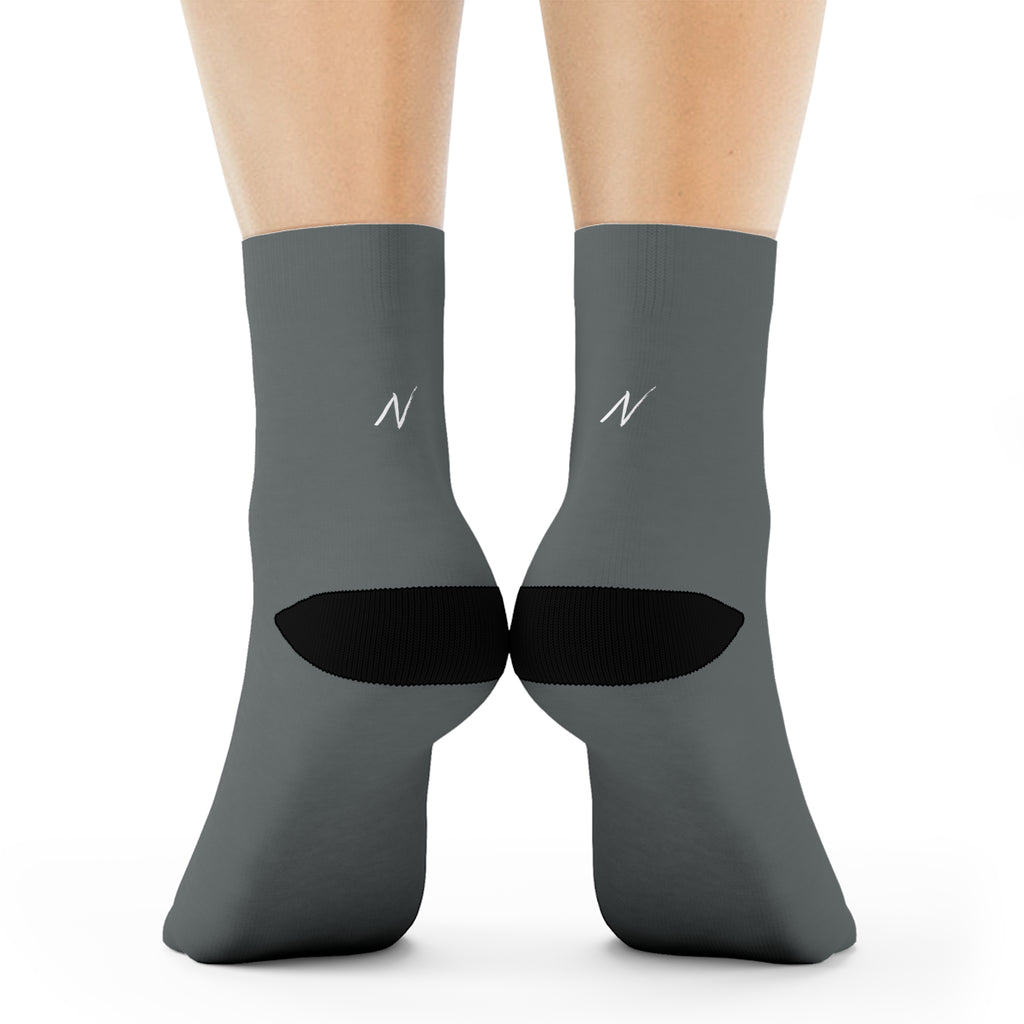 3/4 Crew Socks - Dark Grey