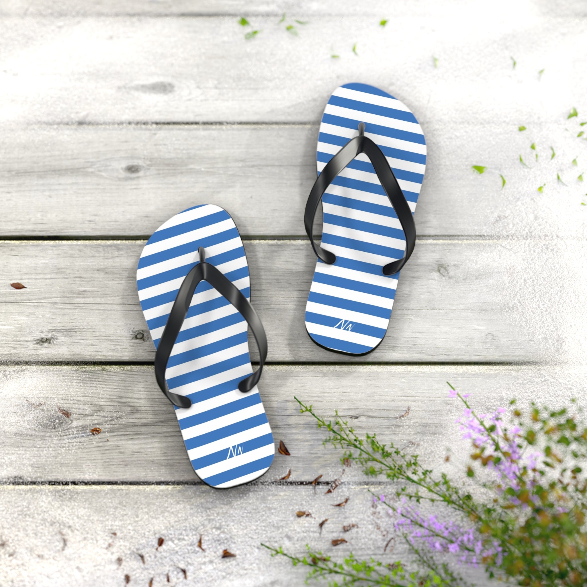Flip Flops - Blue Pattern