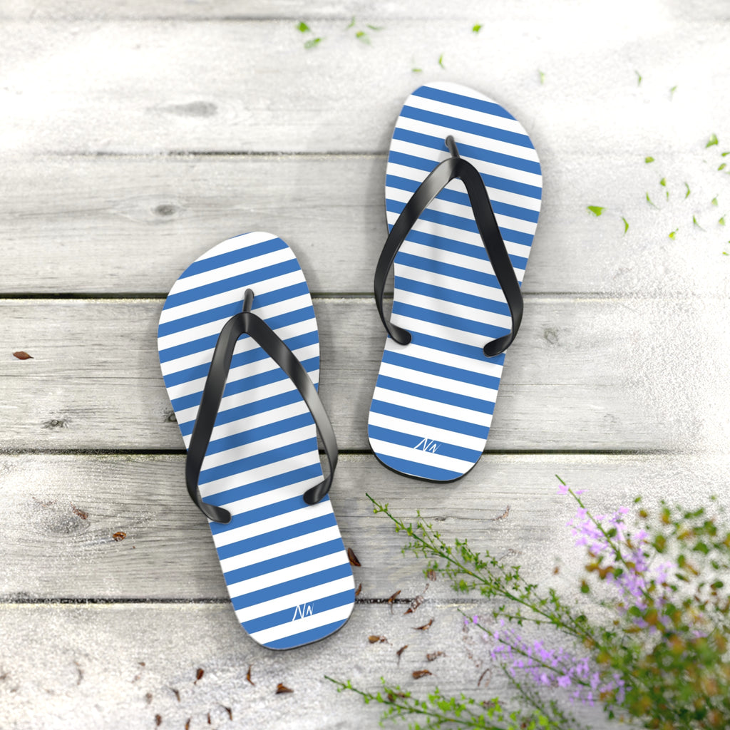 Flip Flops - Blue Pattern
