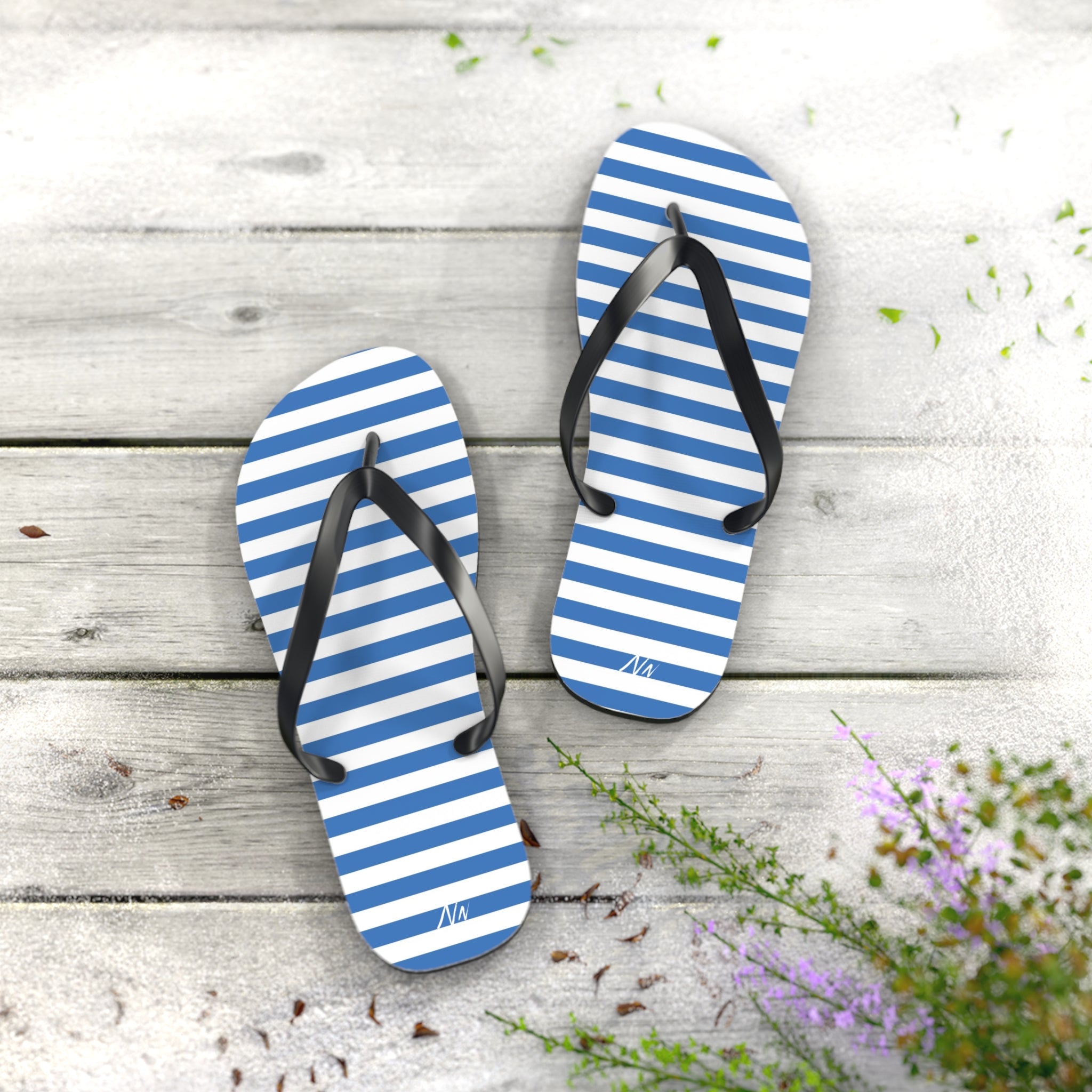 Flip Flops - Blue Pattern