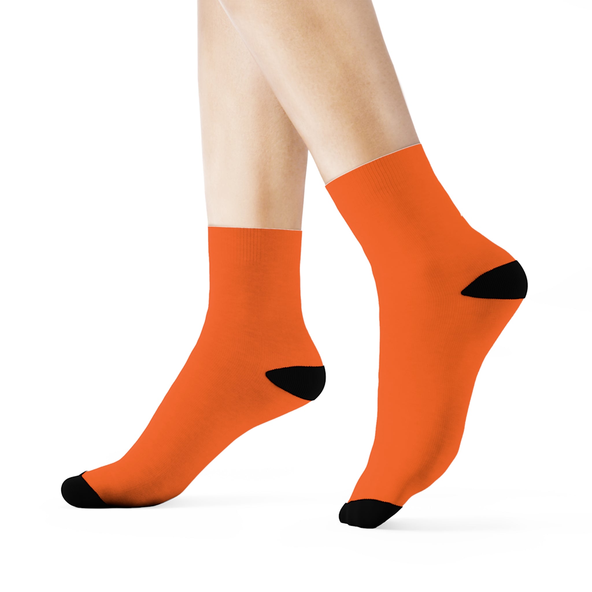 3/4 Crew Socks - Orange & Black