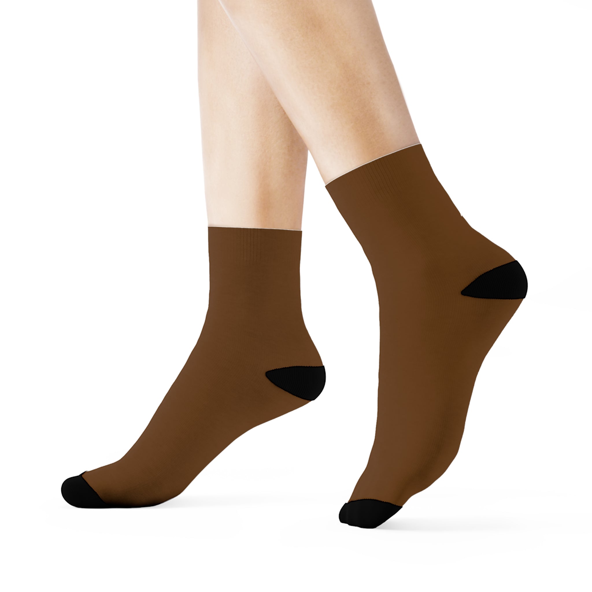 3/4 Crew Socks - Brown