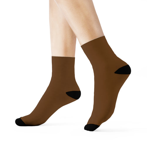 3/4 Crew Socks - Brown
