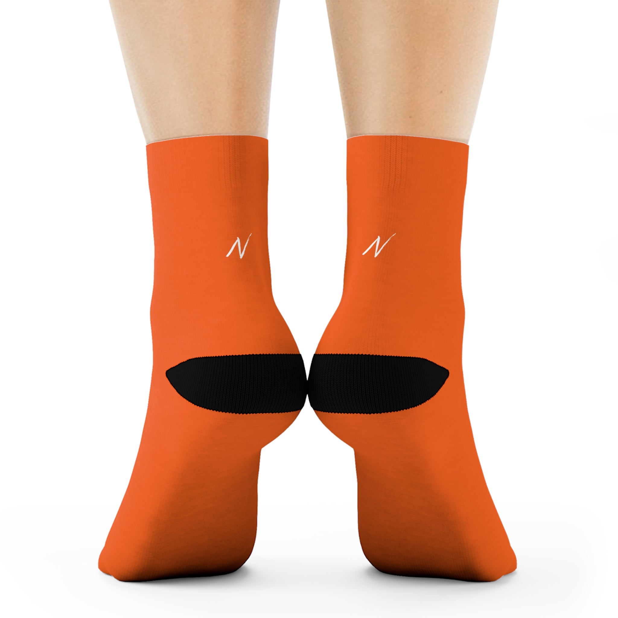 3/4 Crew Socks - Orange & Black