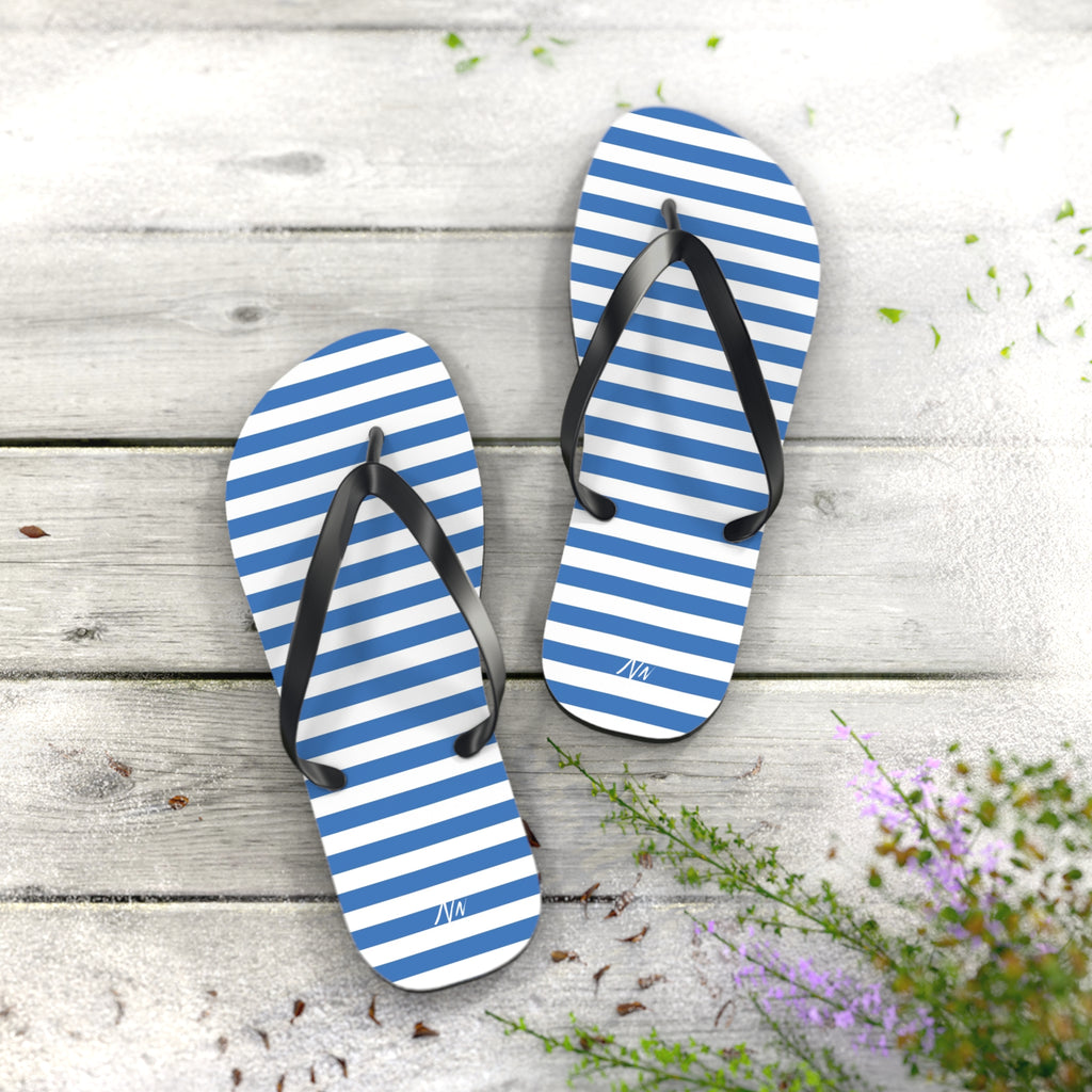 Flip Flops - Blue Pattern