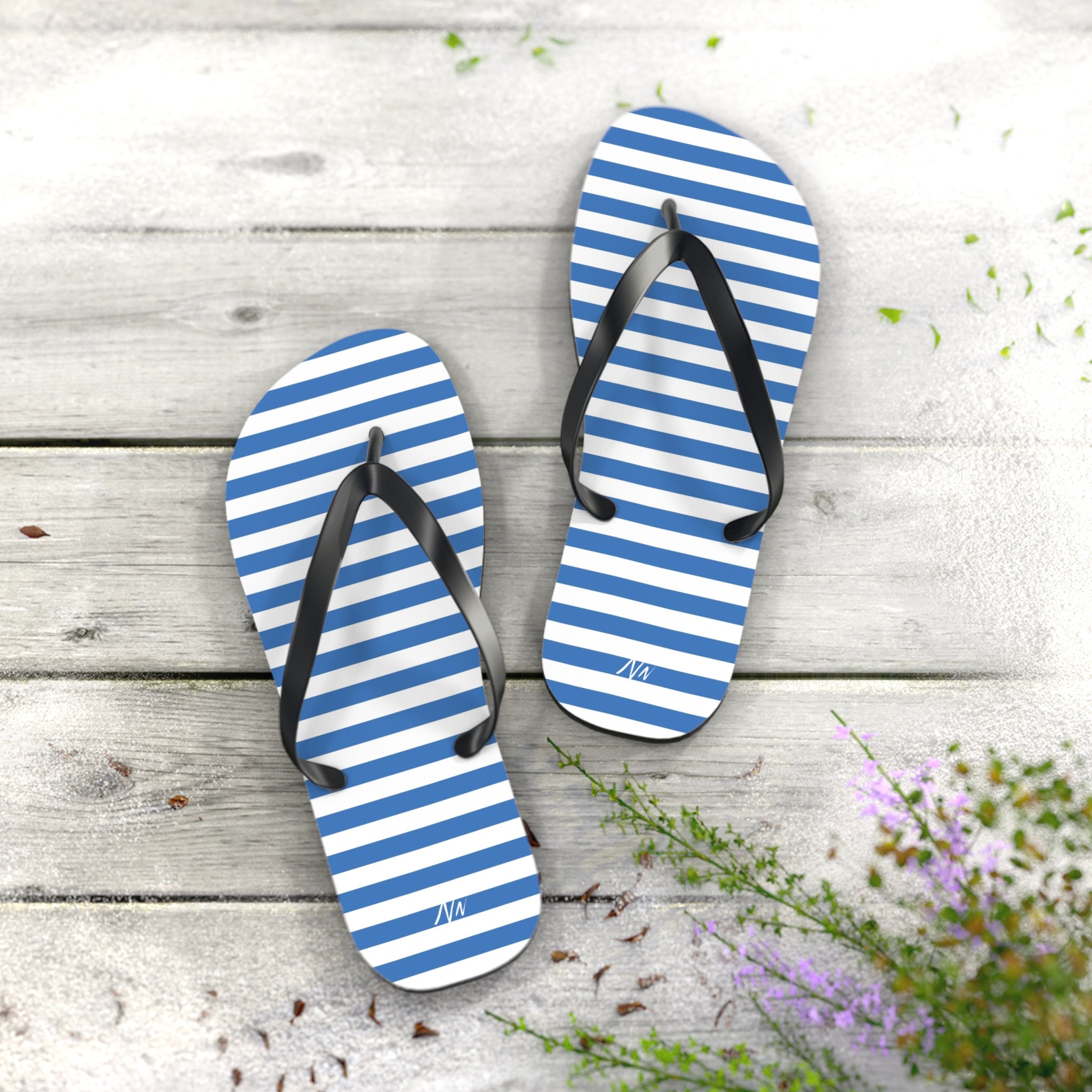 Flip Flops - Blue Pattern