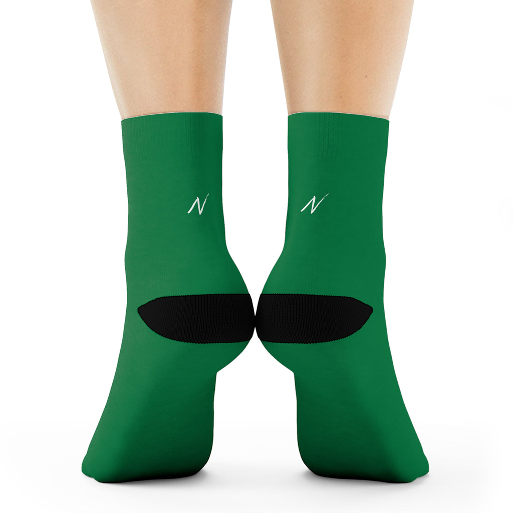 3/4 Crew Socks - Dark Green