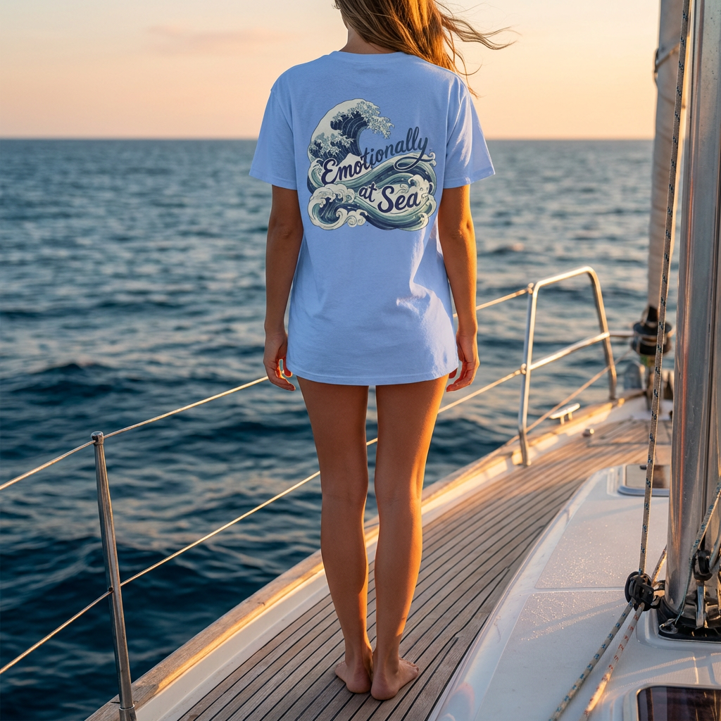 Womens Graphic Tee - Emotionally at Sea