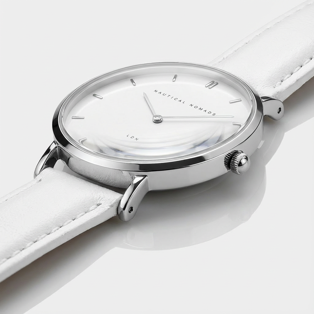 Leatherbound Drift Watch - White Strap