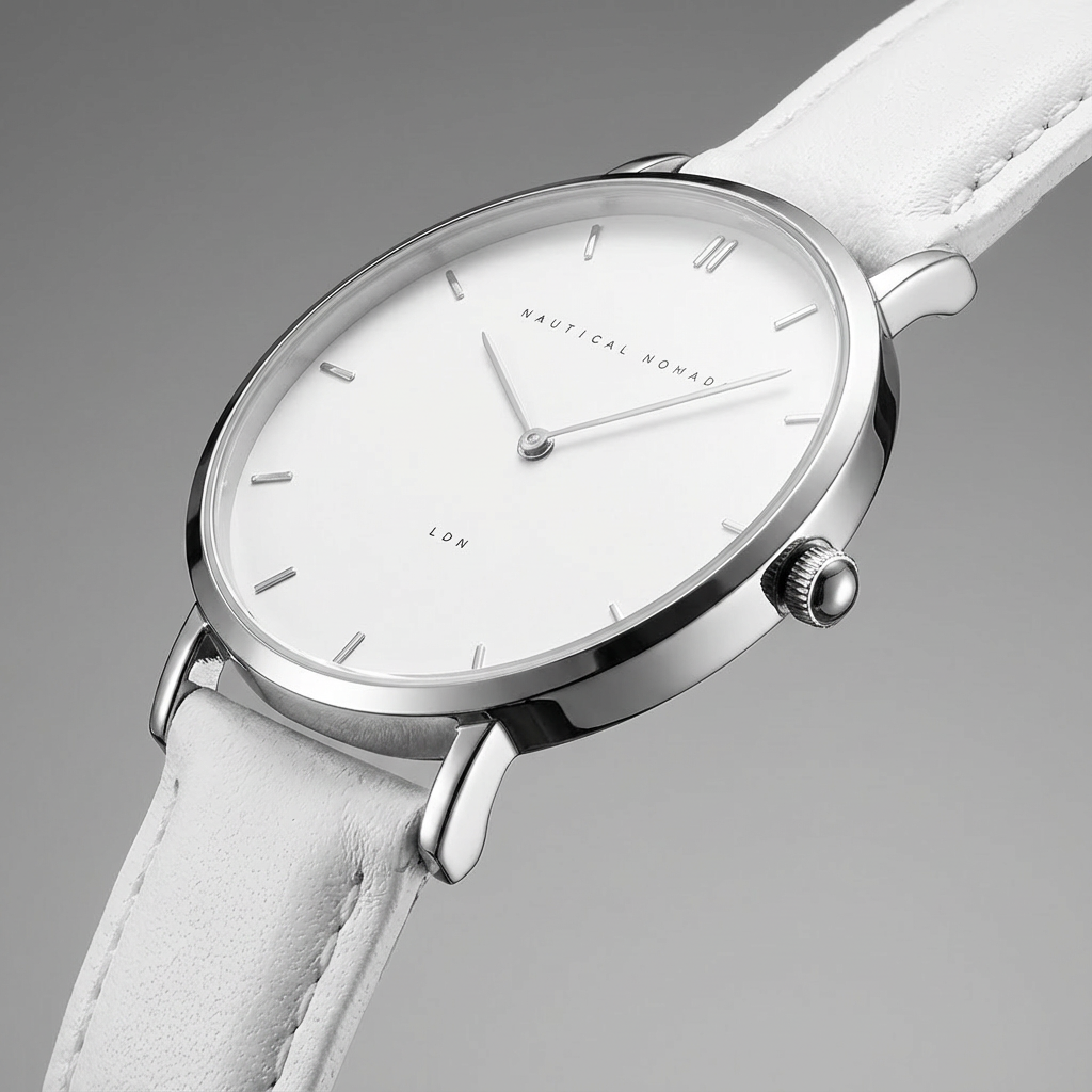 Leatherbound Drift Watch - White Strap