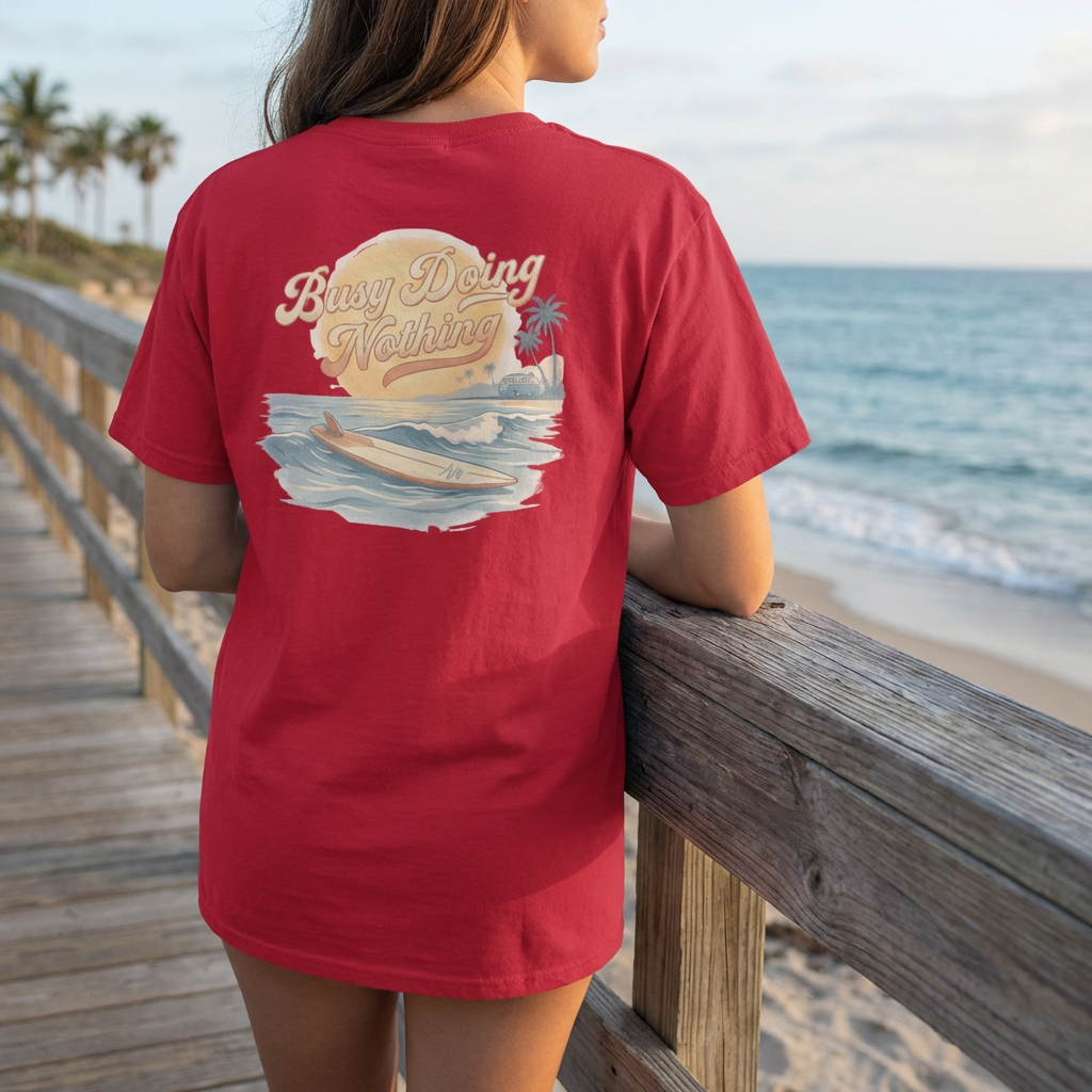 Womens Graphic Tee - Busy Doing Nothing