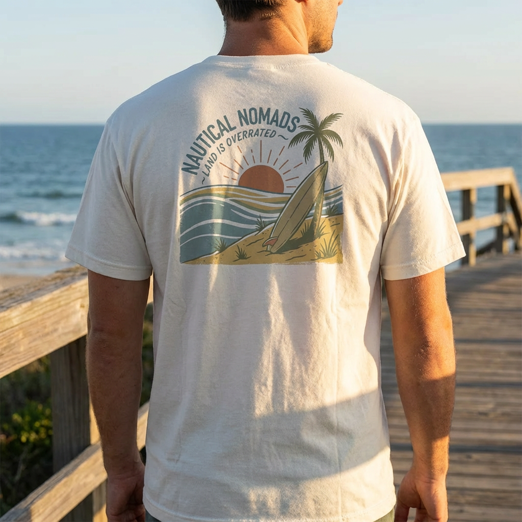Mens Graphic Tee - Land is Overrated