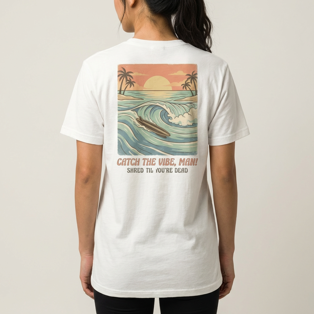 Womens Graphic Tee - Catch the Vibe