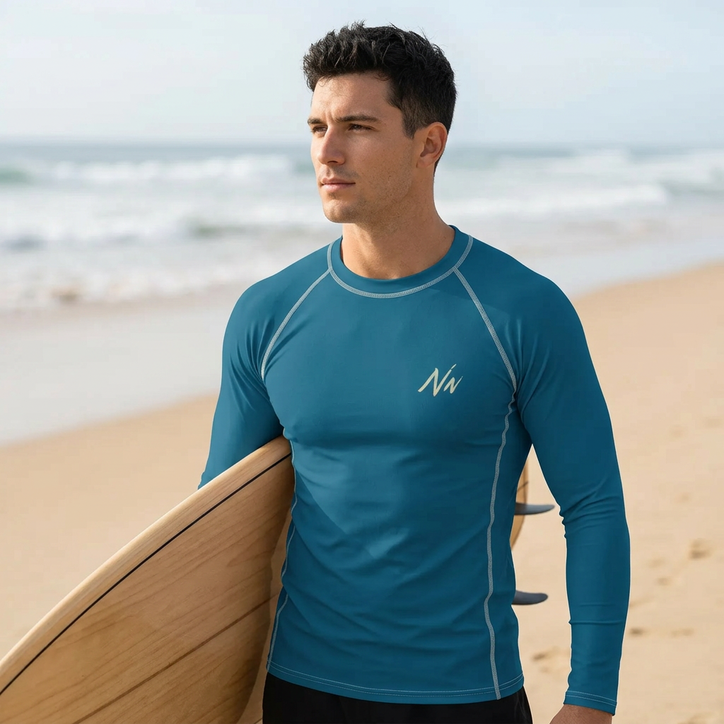 Long Sleeve Rash Guard - Blue