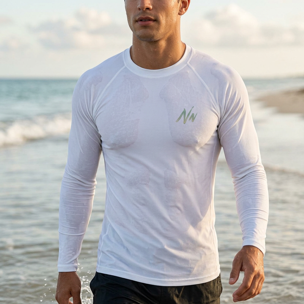 Long Sleeve Rash Guard - White