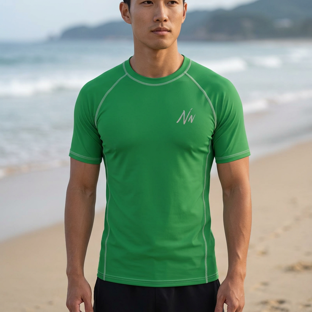 Short Sleeve Rash Guard - Green