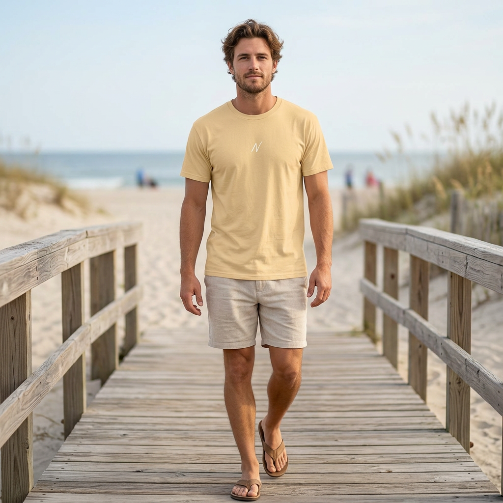 Mens Nomad Tee - Yellow