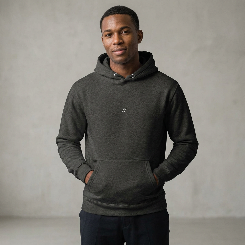 Mens Coastal Hoodie - Charcoal