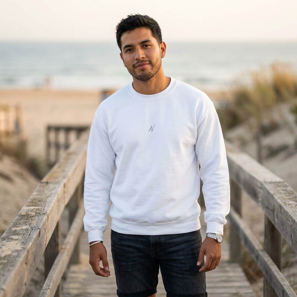 Mens Nomad Sweatshirt - White