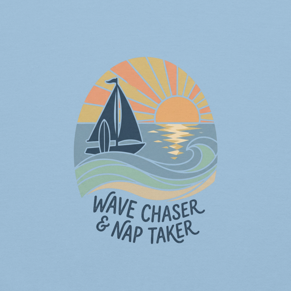 Womens Graphic Sweater - Wave Chaser