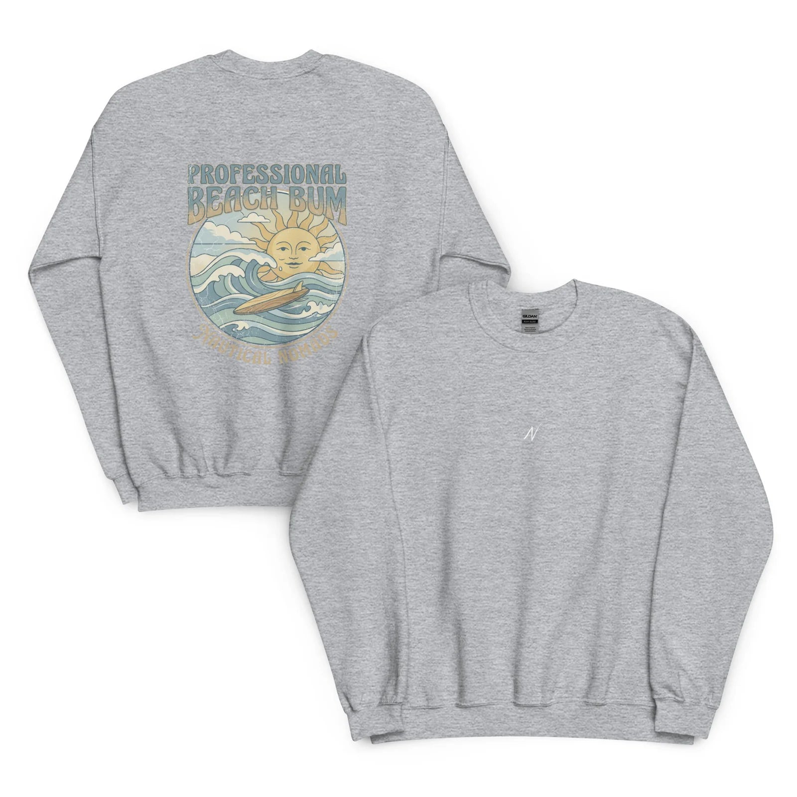 Mens Graphic Sweater - Beach Bum